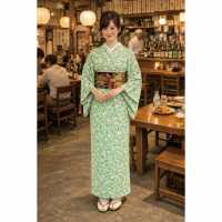 one-piece dress kimono kino【小花】