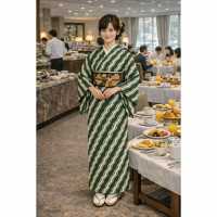 one-piece dress kimono kino【枯山水】