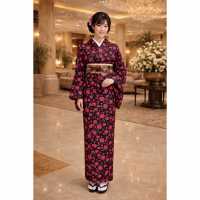 one-piece dress kimono kino【薔薇】